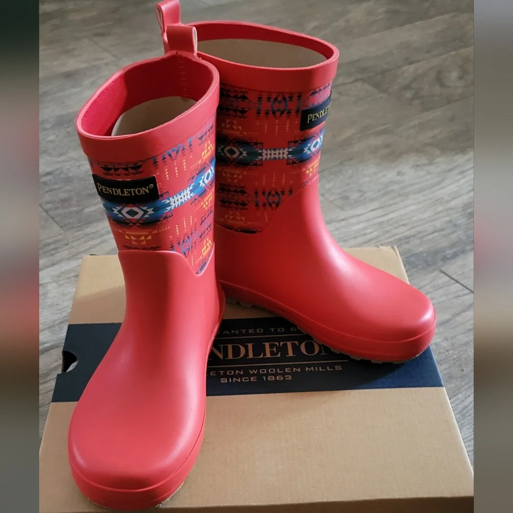 Pendleton PILOT ROCK Mid Rain Boot Gorpcore Cabincore Granola Western Boho NEW